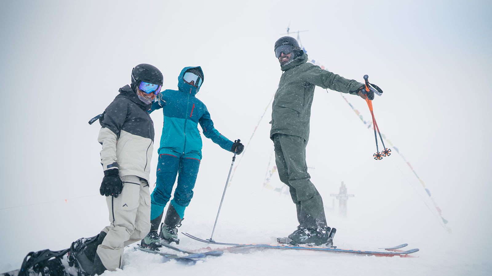 three friends at the top of highland bowl