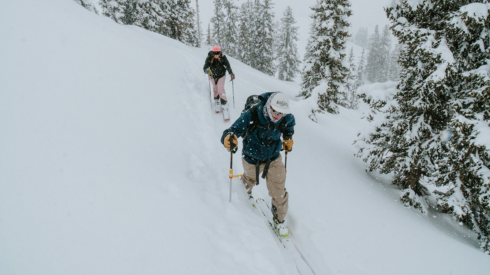 skinning in deep snow