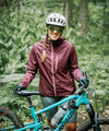 ws scout jacket in port lifestyle image of mountain biker